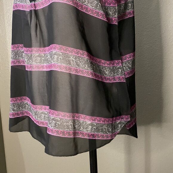 NWT American Eagle Sheer Sleeveless Striped Blouse - Picture 3 of 8